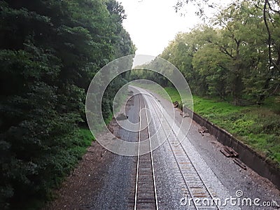 Lonely tracks Stock Photo