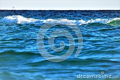 A lonely wave, a view of the endless waters of the ocean Stock Photo