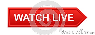 Watch live button Vector Illustration