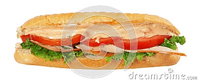 Long baguette sandwich Stock Photo