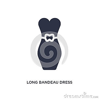 long bandeau dress icon on white background. Simple element illustration from clothes concept Vector Illustration