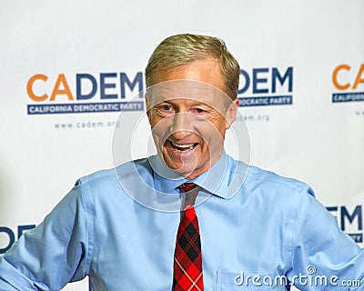 Presidential candidate Tom Steyer speaking at the Democratic convention Editorial Stock Photo