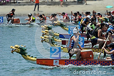 2019 Long Beach Dragon Boat Festival, California, USA Editorial Stock Photo