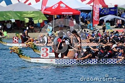 2019 Long Beach Dragon Boat Festival, California, USA Editorial Stock Photo