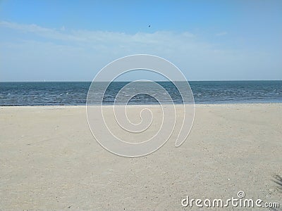 Long Beach and Garden in The Winter Season in Kuwait Country Stock Photo