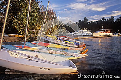 The Long Beach Marina in Los Angeles, CA Editorial Stock Photo