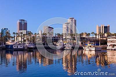 Long Beach Skyline Stock Photo