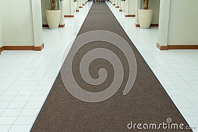 Long carpet at luxury villa and resort in the modern style Stock Photo