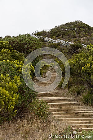 The long climb up Prospect Hill in American River Kangaroo Island taken on May 12th 2021 Stock Photo