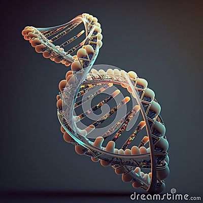 Realistic DNA illustration, 3d DNA illustration, High resolution DNA illustration, DNA, illustration, 3d illustration Stock Photo