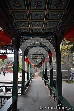 The Long Corridor of Beijing Editorial Stock Photo