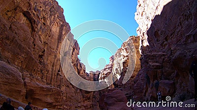 Long curved yellow bent narrow canyon Editorial Stock Photo