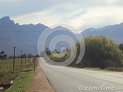 Long and dead road Stock Photo