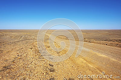 Long Dirt Road Stock Photo
