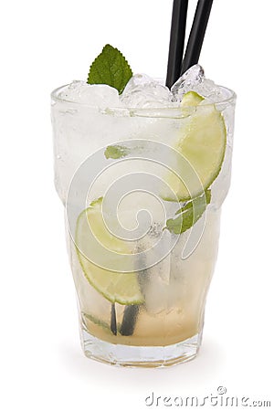 Long drink mojito Stock Photo