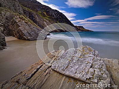 Rising tide at Maghera Beach, County Donegal, Ireland Stock Photo