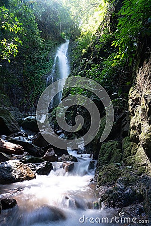 Long Exposure photography of Pha Ngam Ngon Waterfal Stock Photo