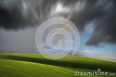 Long exposure rainstorm Stock Photo