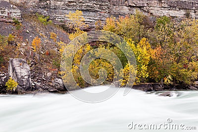 Rapids Flow Through Niagara Gorge, Canada Editorial Stock Photo