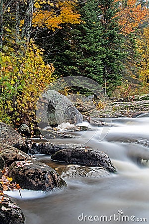 Autumn Scene On Rosseau River Stock Photo