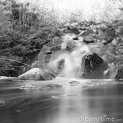 Long exposure of a waterfall Stock Photo