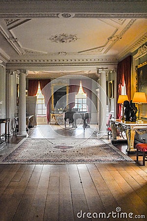 Wimpole Hall Long Gallery Editorial Stock Photo