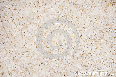 Long grain rice pattern. top view jasmin rice background and texture Stock Photo