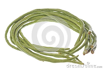 Long Green Beans Isolated Stock Photo