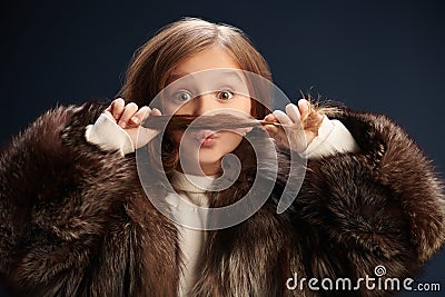 Long hair moustache Stock Photo