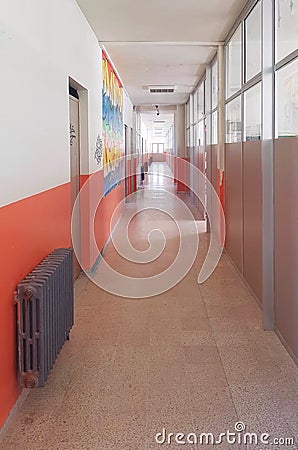 Long Hallway Editorial Stock Photo