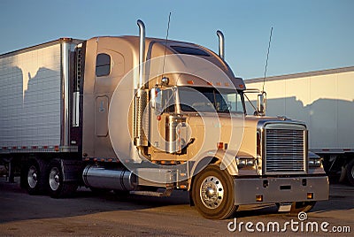 Long Haul Trucking Stock Photo