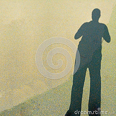 Long human shadow. Stock Photo