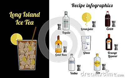 Long Island coca Vector Illustration