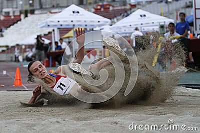 Long jump athlete Editorial Stock Photo