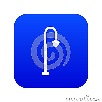 Long lantern icon digital blue Vector Illustration