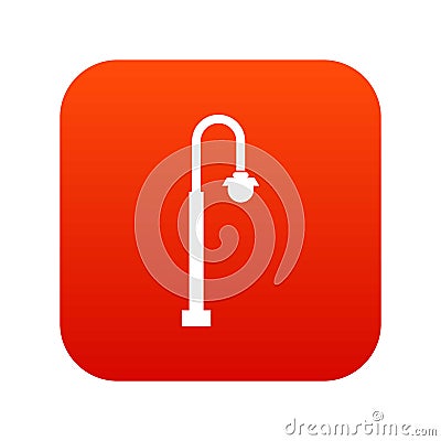 Long lantern icon digital red Vector Illustration