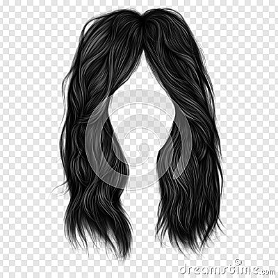 long layered haircut bangs png free hand painted illustration Cartoon Illustration