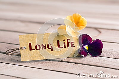 Long life tag Stock Photo