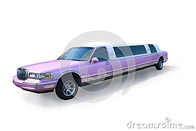 The long lilac limousine Stock Photo