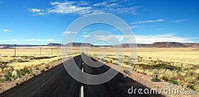 Long lonely road Stock Photo