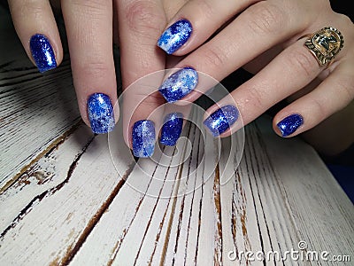long nails manicure Stock Photo