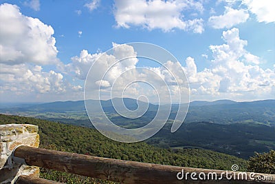 View atop the Appalachian mountains Stock Photo