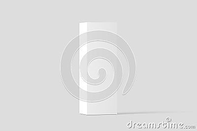 Long Rectangle Box White Blank Mockup Stock Photo