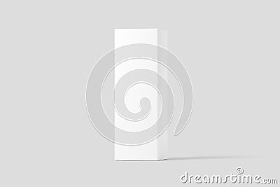 Long Rectangle Box White Blank Mockup Stock Photo