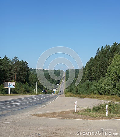 Long road ahead Stock Photo