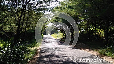 Long road, jogja. Indonesia Stock Photo