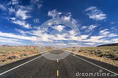 Long Road to Nowhere Stock Photo