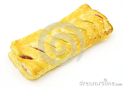 long roll with red berry Stock Photo