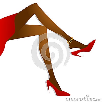 Long Legs and High Heels 2 Cartoon Illustration