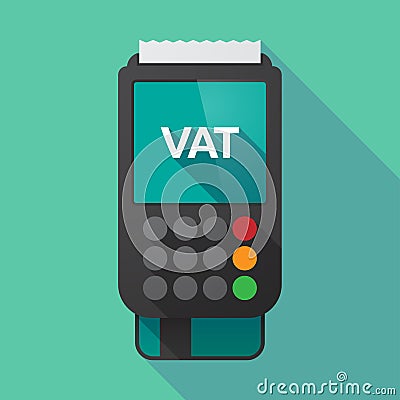 Long shadow dataphone with the value added tax acronym VAT Stock Photo